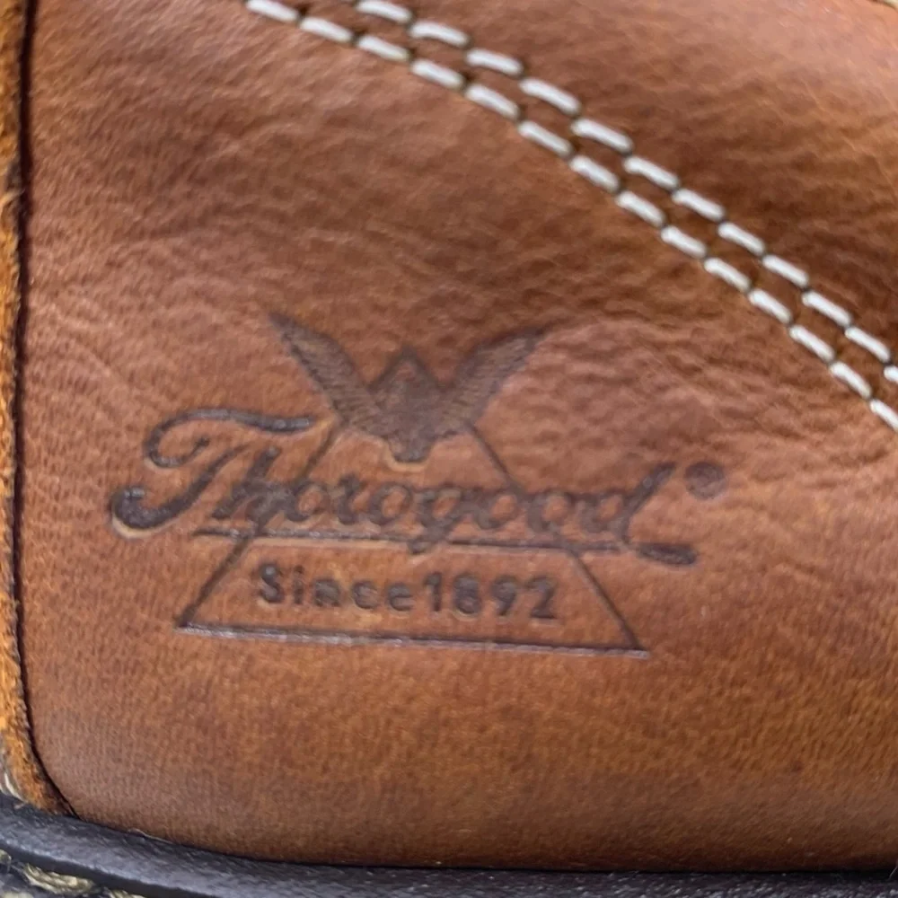 Thorogood Youth 4.5M‎ Moc Toe Leather Work Boots Brown Wedge Sole 2017